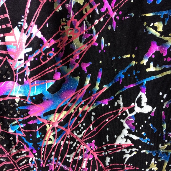 Black printed long sleeve blouse - Picture 2 of 5